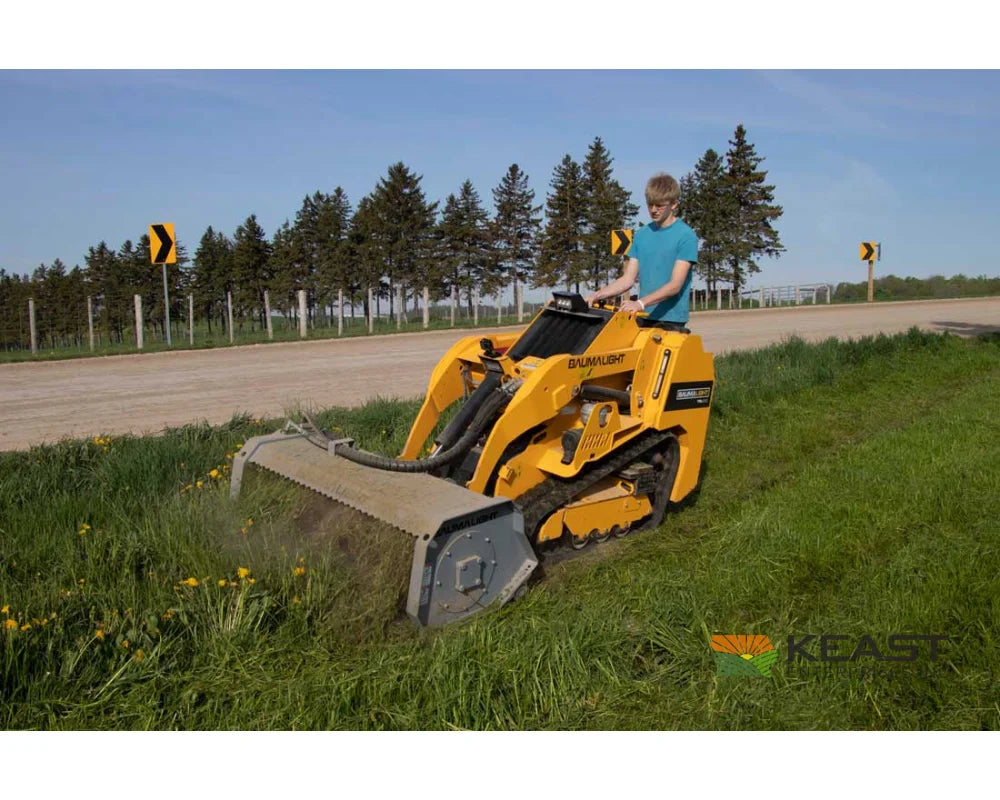 Baumalight FMM148 48’’ Mini Skid Steer Flail Mower - 30 F2000 Flail Teeth Adjustable Roller Bar Flail Mowers