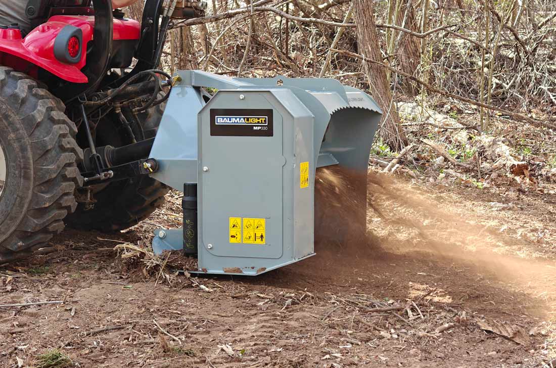 Baumalight MP330 Brush Mulcher, CAT I Compact Tractor Hitch, 30″ Rotor