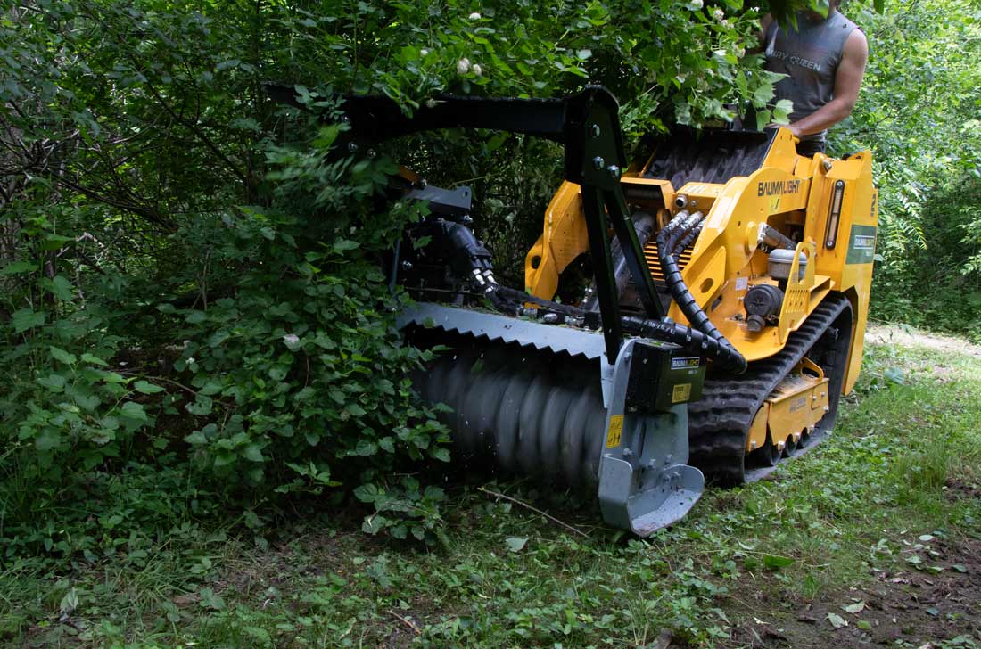 Baumalight MS530M Mini Skid Steer Mulcher, 42″ Path Width, Hoses & Couplers Included