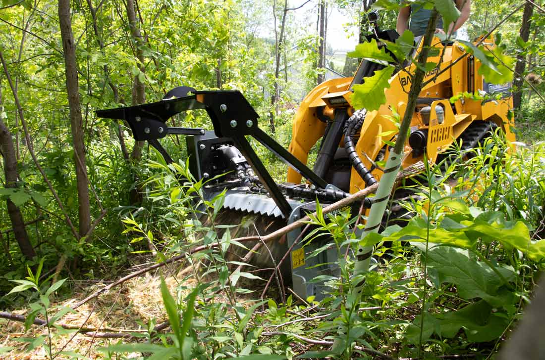 Baumalight MS530M Mini Skid Steer Mulcher, 42″ Path Width, Hoses & Couplers Included