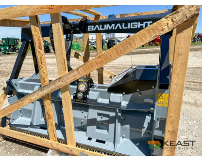 Baumalight MS972 skid steer mulcher crated for transport