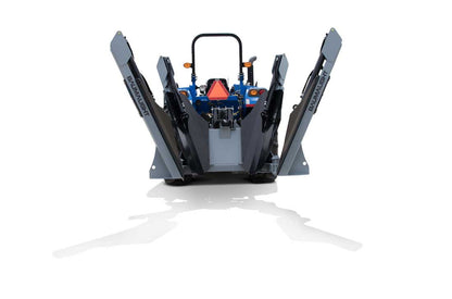Baumalight PT440 tree spade viewed from behind with blades open