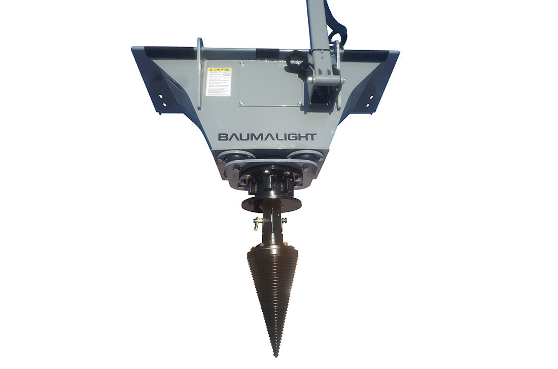 Baumalight RSS580 hydraulic drive with cone splitter, whole attachment view