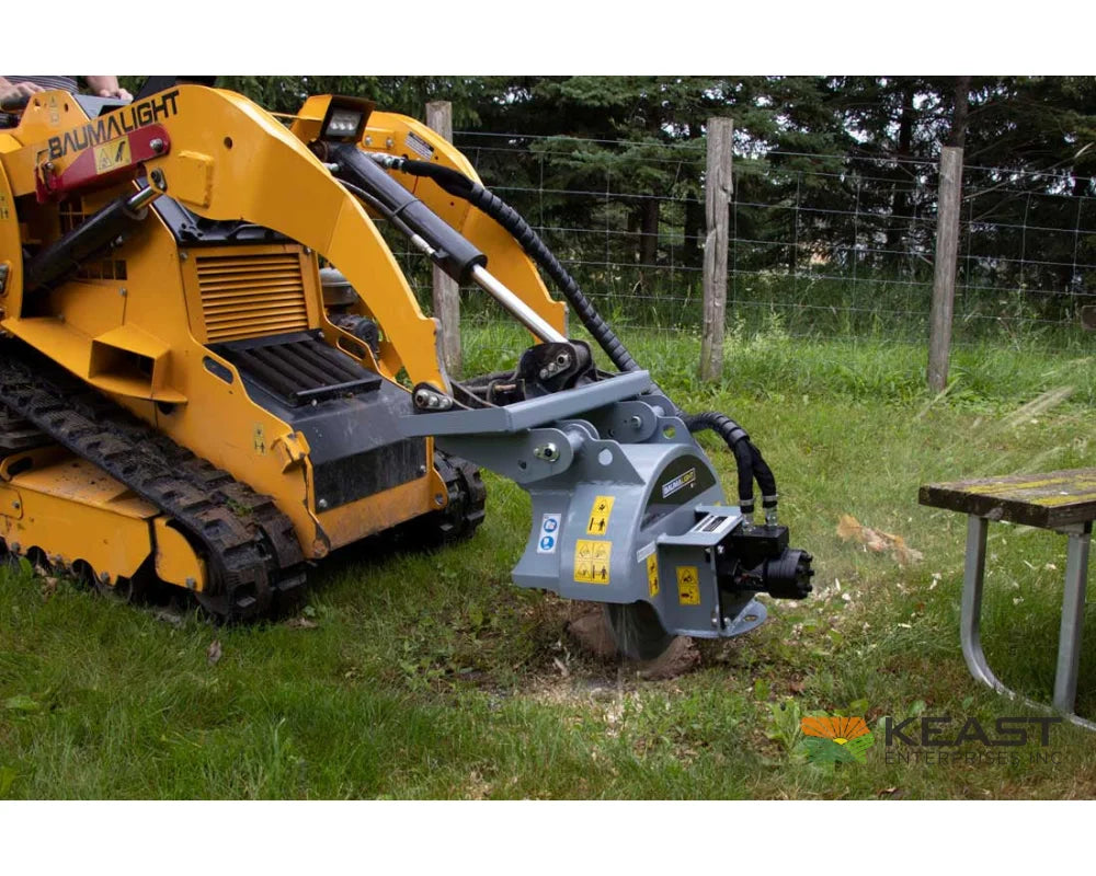 Baumalight S14 Mini Skid Steer Stump Grinder - 18’’ Rotor 12 Carbide Teeth 10-15 GPM Mulchers