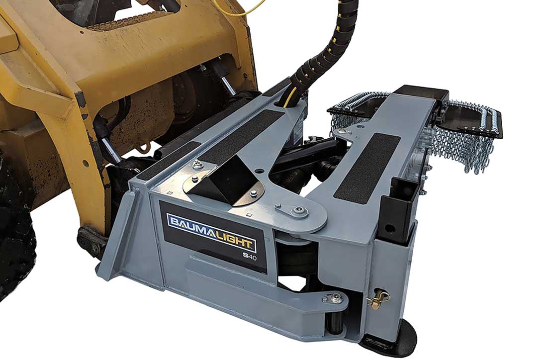 Baumalight S40 arm folded across the mounting frame