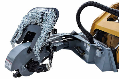 Baumalight S40 cutting-head shield raised above the wheel