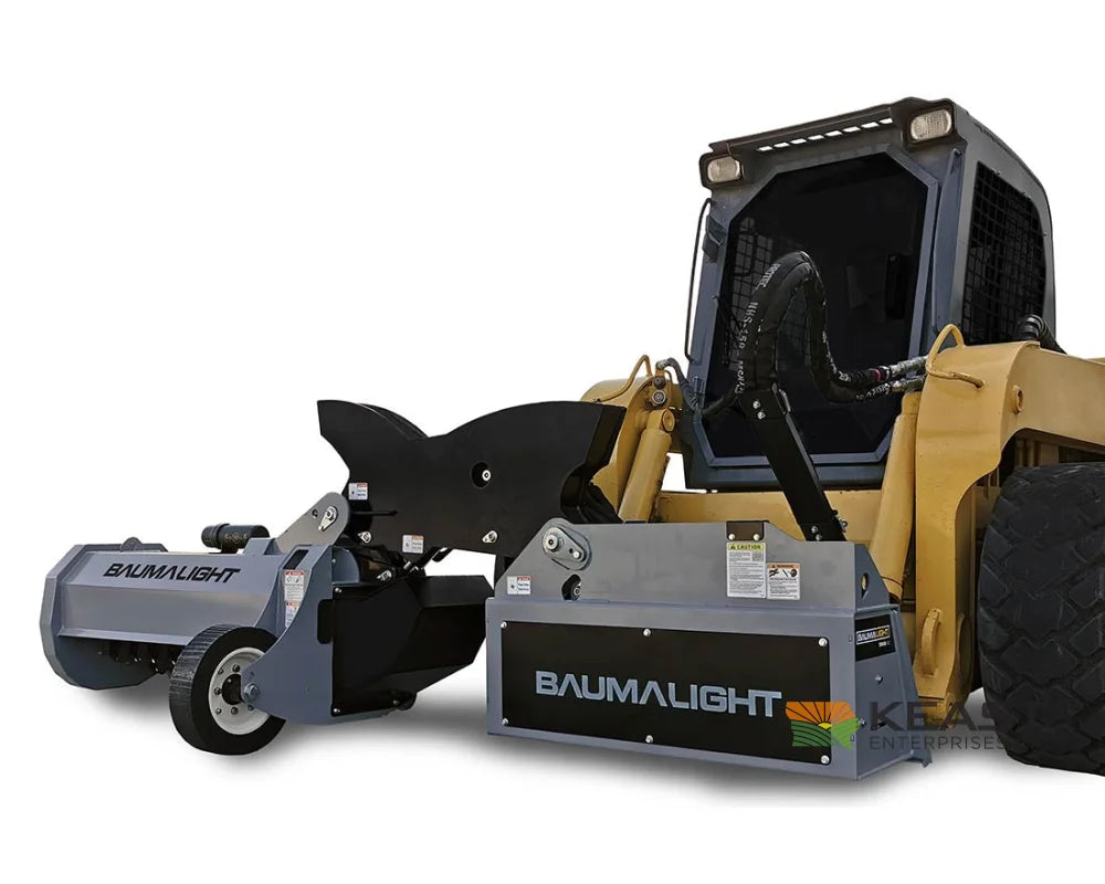 Baumalight SWA540 48’’ Skid Steer Boom Mower - 6’ Reach Curved Single Arm F2000 Flail Teeth Bent Axis Piston Motor
