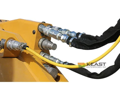 Baumalight SWA540 48’’ Skid Steer Boom Mower - 6’ Reach Curved Single Arm F2000 Flail Teeth Bent Axis Piston Motor