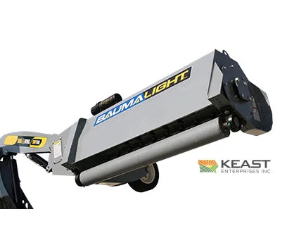 Baumalight SWA540 48’’ Skid Steer Boom Mower - 6’ Reach Curved Single Arm F2000 Flail Teeth Bent Axis Piston Motor