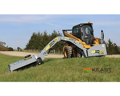 Baumalight SWA540 48’’ Skid Steer Boom Mower - 6’ Reach Curved Single Arm F2000 Flail Teeth Bent Axis Piston Motor