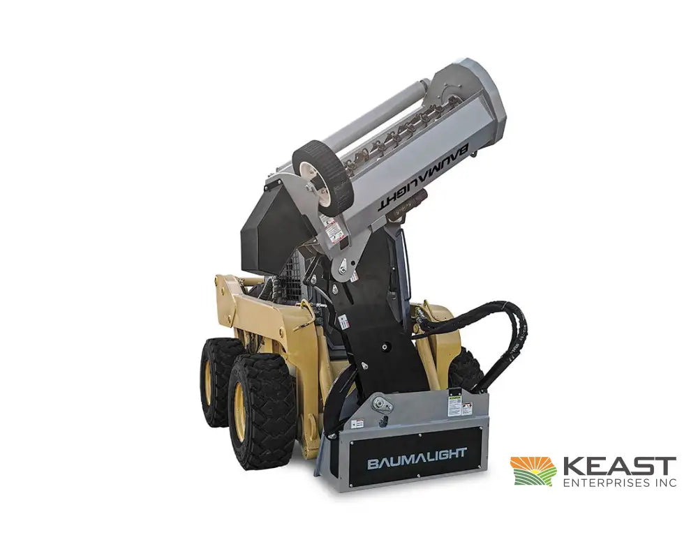 Baumalight SWA540 48’’ Skid Steer Boom Mower - 6’ Reach Curved Single Arm F2000 Flail Teeth Bent Axis Piston Motor