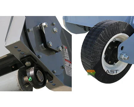 Baumalight SWA540 48’’ Skid Steer Boom Mower - 6’ Reach Curved Single Arm F2000 Flail Teeth Bent Axis Piston Motor