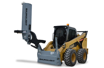 Baumalight SWA560 boom mower with the flail head in a raised vertical position