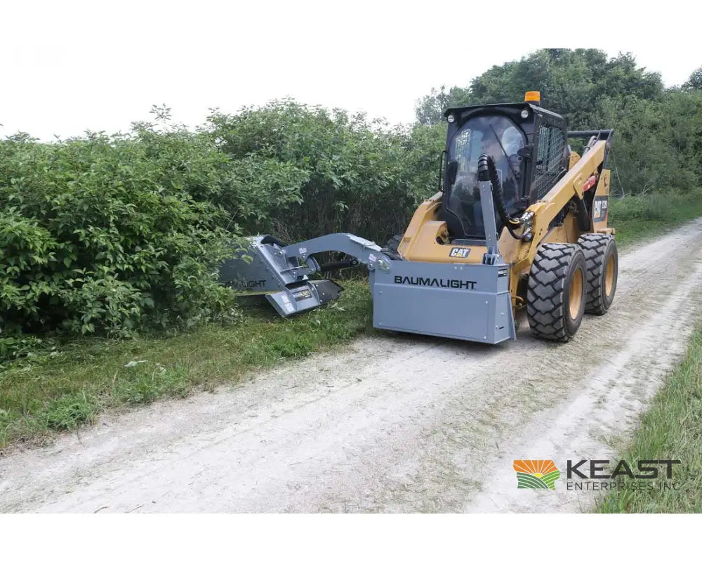 Baumalight SWA750 42’’ Skid Steer Boom Mower - 7’ Reach Rotary Cutting Blades Bent Axis Piston Motor Mowers