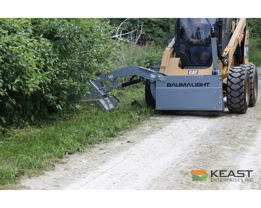 Baumalight SWA750 42’’ Skid Steer Boom Mower - 7’ Reach Rotary Cutting Blades Bent Axis Piston Motor Mowers