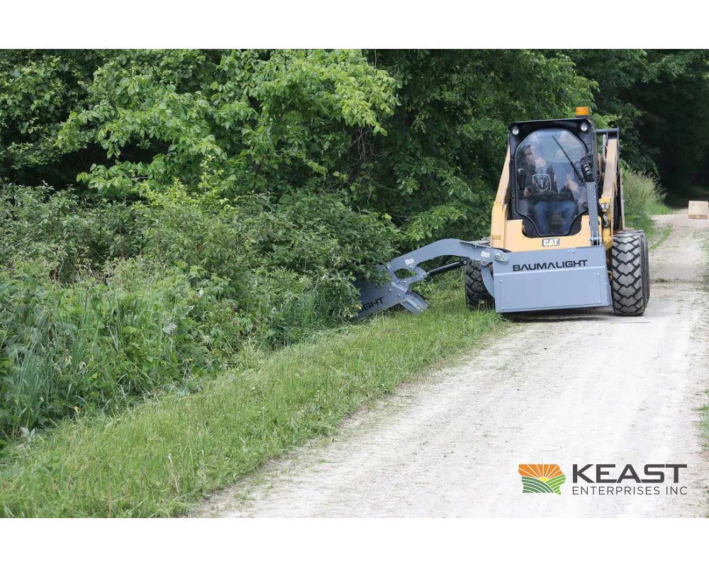 Baumalight SWA750 42’’ Skid Steer Boom Mower - 7’ Reach Rotary Cutting Blades Bent Axis Piston Motor Mowers