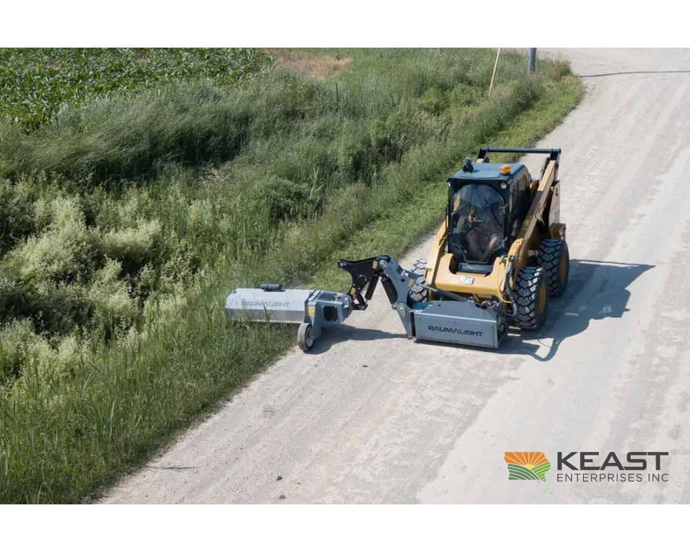 Baumalight SWF560 48’’ Skid Steer Boom Mower - 10’ Reach F2000 Flail Teeth Bent Axis Piston Motor Flail Mowers