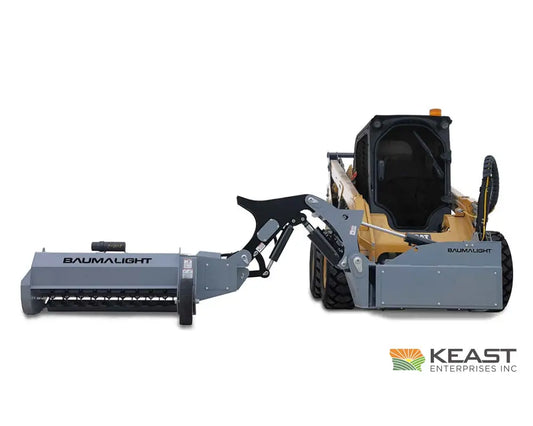 Baumalight SWF560 48’’ Skid Steer Boom Mower - 10’ Reach F2000 Flail Teeth Bent Axis Piston Motor Flail Mowers