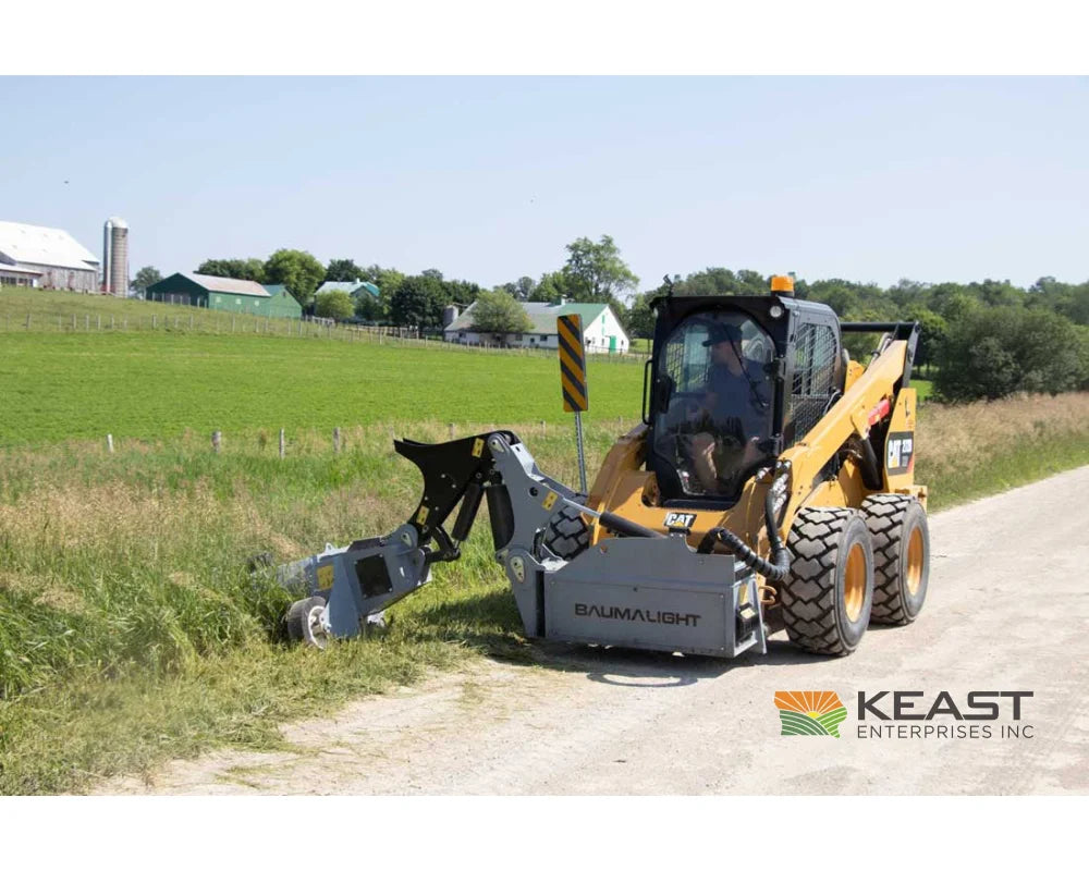 Baumalight SWF560 48’’ Skid Steer Boom Mower - 10’ Reach F2000 Flail Teeth Bent Axis Piston Motor Flail Mowers