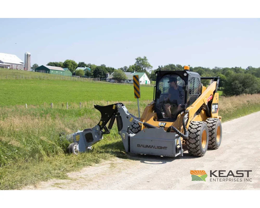 Baumalight SWF560 48’’ Skid Steer Boom Mower - 10’ Reach F2000 Flail Teeth Bent Axis Piston Motor Flail Mowers