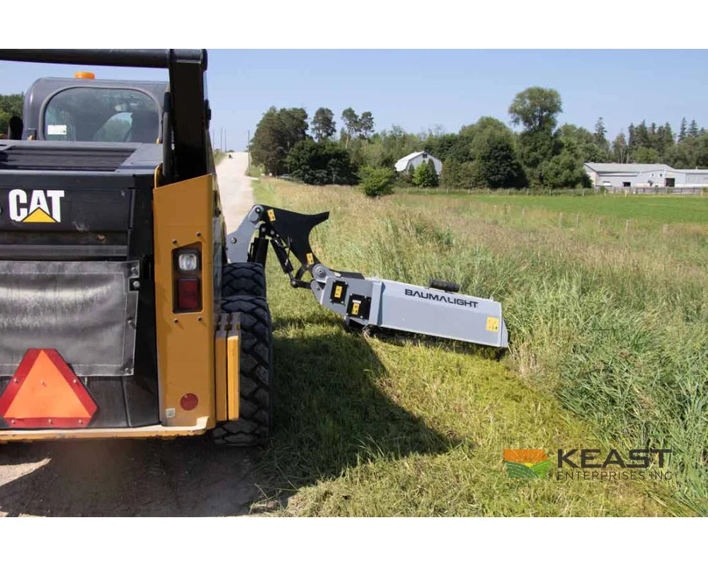 Baumalight SWF560 48’’ Skid Steer Boom Mower - 10’ Reach F2000 Flail Teeth Bent Axis Piston Motor Flail Mowers