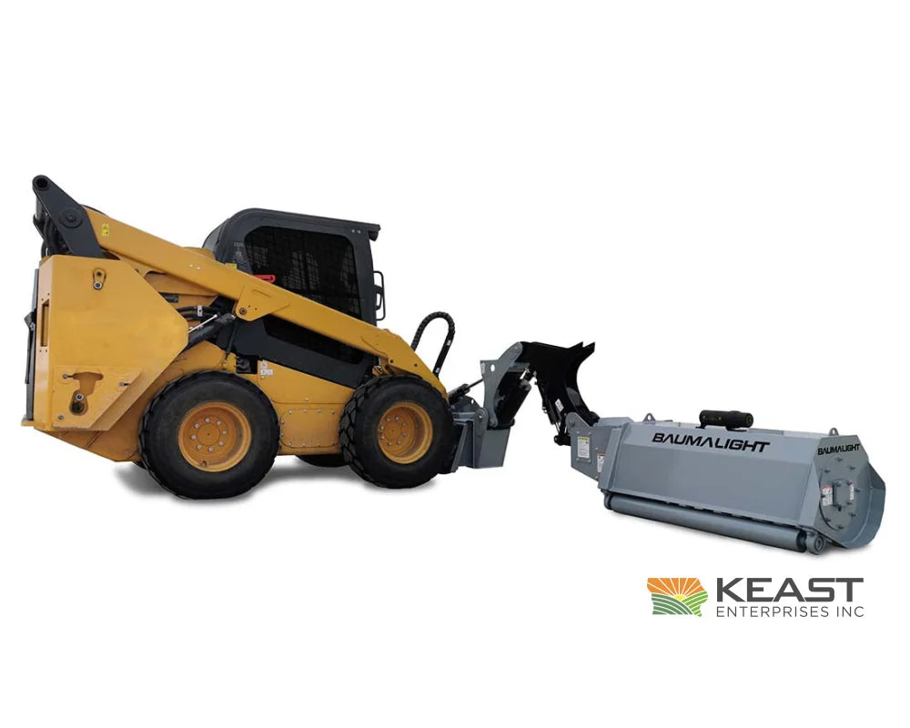 Baumalight SWF560 48’’ Skid Steer Boom Mower - 10’ Reach F2000 Flail Teeth Bent Axis Piston Motor Flail Mowers