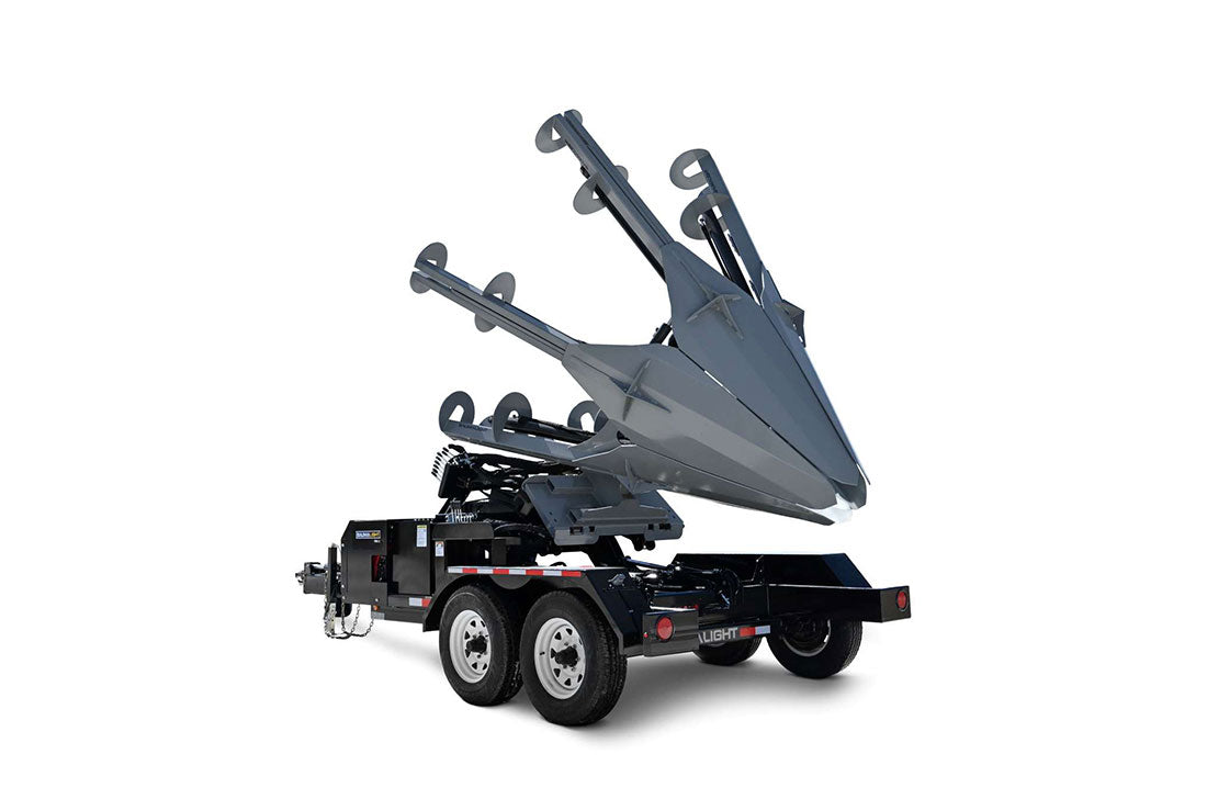 Baumalight TR650 trailer tree spade, whole model reference view; pictured powerpack excluded from supplied package