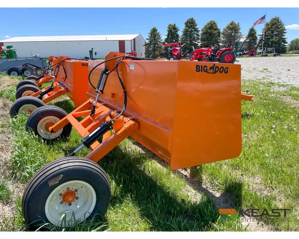 Big Dog BH100 10’ Box Scraper – 4 yd Capacity Reversible Blade 11L x 15 Tires Box Scrapers