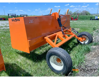 Big Dog BH100 10’ Box Scraper – 4 yd Capacity Reversible Blade 11L x 15 Tires Box Scrapers