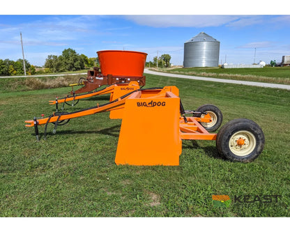 Big Dog BH120 Box Scraper 12′ Cut 5 yd Heaped Capacity Reversible 1-Pc Blade 11L×15 Tires Box Scrapers