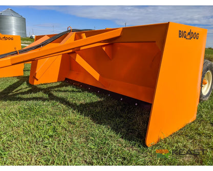 Big Dog BH120 Box Scraper 12′ Cut 5 yd Heaped Capacity Reversible 1-Pc Blade 11L×15 Tires Box Scrapers