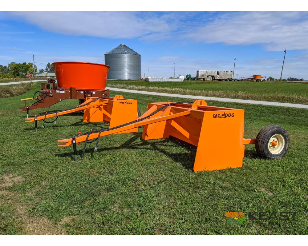 Big Dog BH120 Box Scraper 12′ Cut 5 yd Heaped Capacity Reversible 1-Pc Blade 11L×15 Tires Box Scrapers
