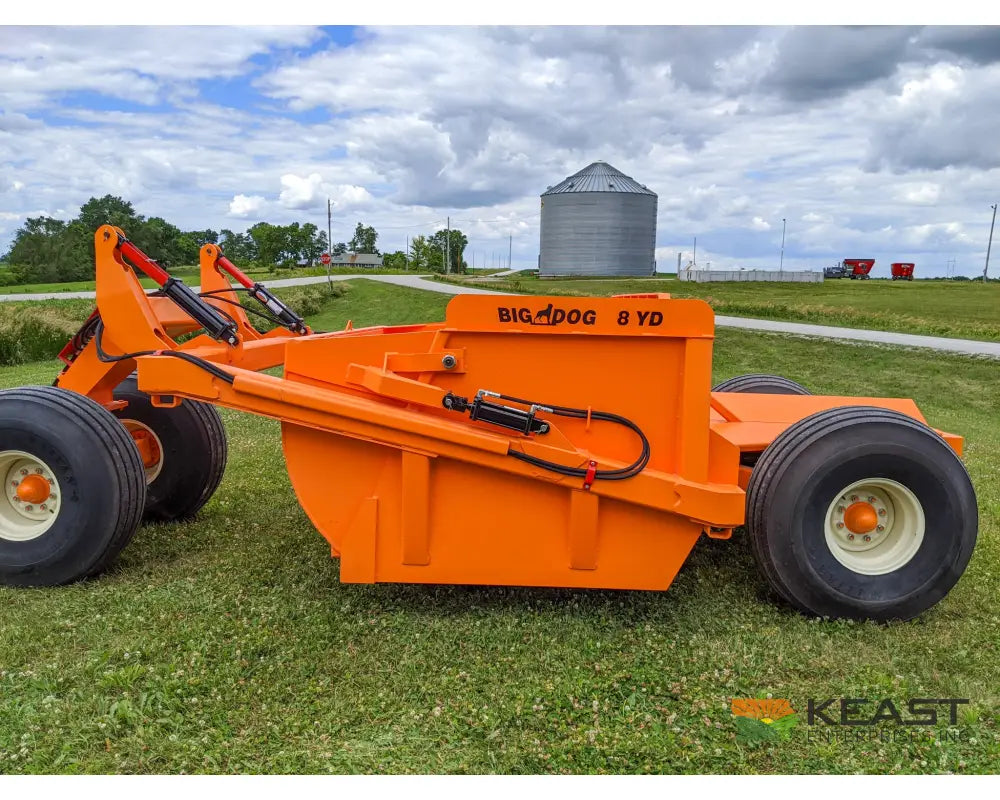 Big Dog S8 8 Yard Ejection Scraper – 7.5’ Cut Width 3-Piece Blade 125-175 HP Ejection Scrapers