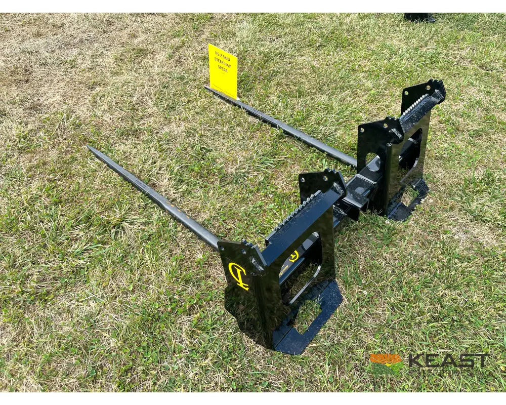 CL Fabrication EZ Bale Twin Spear Dual 49″ Spears Skid Steer Mount Bale Spears