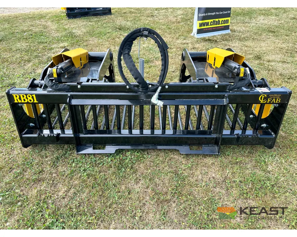 CL Fabrication EZ Grapple 81″ Width 50″ Opening 1/2″ AR400 Tines Skid Steer Mount Brush Grapples