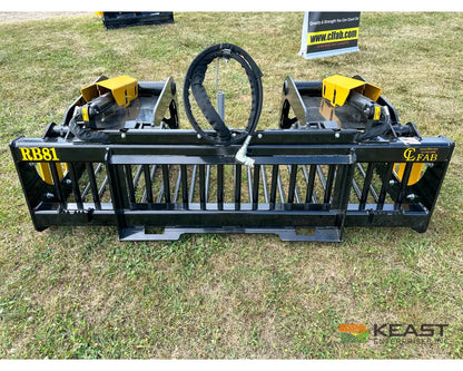 CL Fabrication EZ Grapple 81″ Width 50″ Opening 1/2″ AR400 Tines Skid Steer Mount Brush Grapples