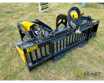CL Fabrication EZ Grapple 81″ Width 50″ Opening 1/2″ AR400 Tines Skid Steer Mount Brush Grapples