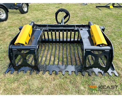 CL Fabrication EZ Grapple 81″ Width 50″ Opening 1/2″ AR400 Tines Skid Steer Mount Brush Grapples