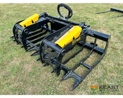CL Fabrication EZ Grapple 90″ Width 50″ Opening 1/2″ AR400 Tines Skid Steer Mount Brush Grapples