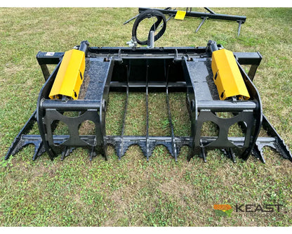 CL Fabrication EZ Grapple 90″ Width 50″ Opening 1/2″ AR400 Tines Skid Steer Mount Brush Grapples