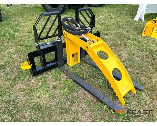 CL Fabrication PF45 pallet forks with hydraulic grapple