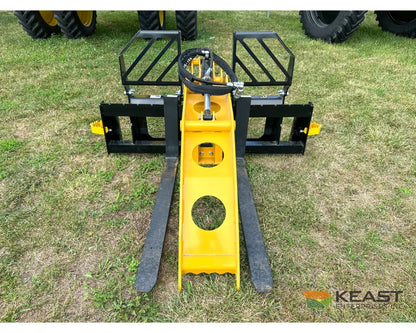 CL Fabrication EZ-Pallet Forks PF45 45″ Width 48″ Forks 5,250 lb Rated Carriage Hydraulic Grapple Pallet Forks