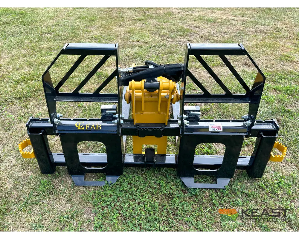 CL Fabrication EZ-Pallet Forks PF45 45″ Width 48″ Forks 5,250 lb Rated Carriage Hydraulic Grapple Pallet Forks