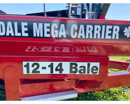 Cloverdale 12-14 Mega Bale Carrier - Self Loading Arm Stainless Steel Deck Tandem Axle Bale Carriers