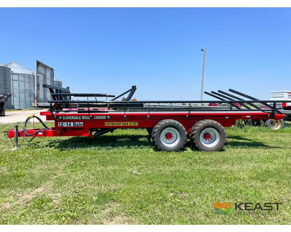 Cloverdale 12-14 Mega Bale Carrier - Self Loading Arm Stainless Steel Deck Tandem Axle Bale Carriers