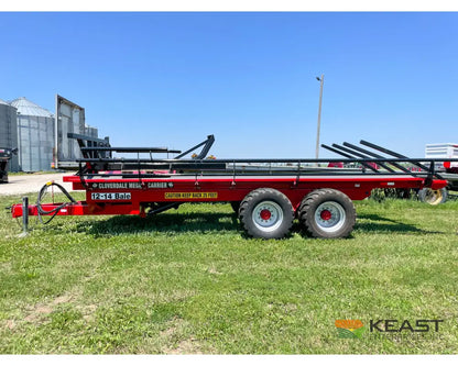 Cloverdale 12-14 Mega Bale Carrier - Self Loading Arm Stainless Steel Deck Tandem Axle Bale Carriers