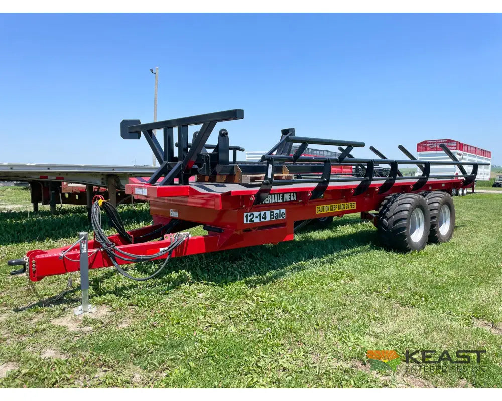 Cloverdale 12-14 Mega Bale Carrier - Self Loading Arm Stainless Steel Deck Tandem Axle Bale Carriers
