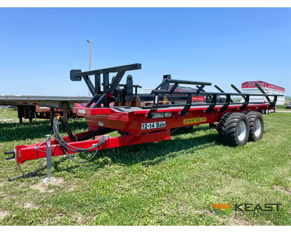 Cloverdale 12-14 Mega Bale Carrier - Self Loading Arm Stainless Steel Deck Tandem Axle Bale Carriers