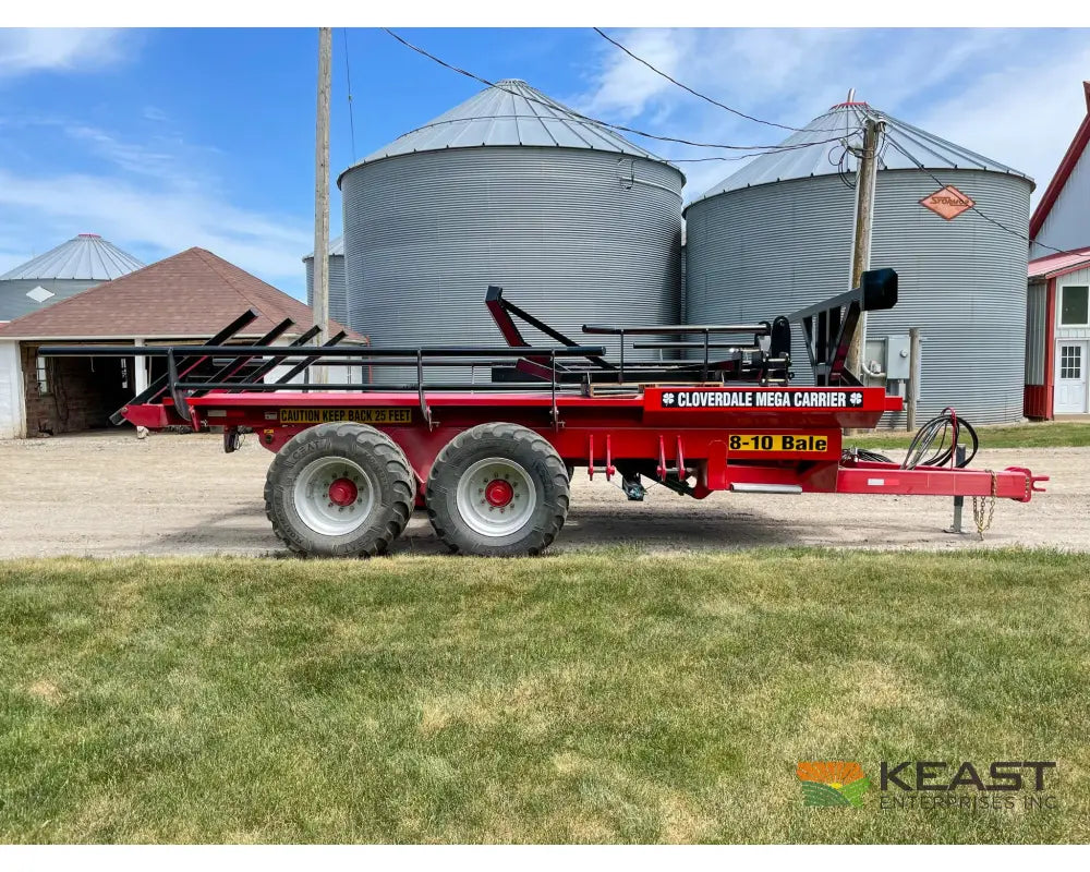Cloverdale 8 10 Mega Bale Carrier Self Loading Arm Stainless Steel Deck Tandem Axle Bale Carriers