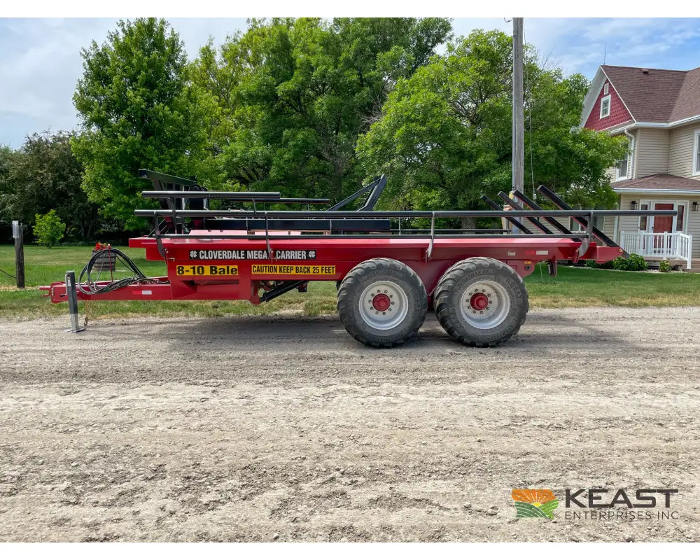 Cloverdale 8 10 Mega Bale Carrier Self Loading Arm Stainless Steel Deck Tandem Axle Bale Carriers